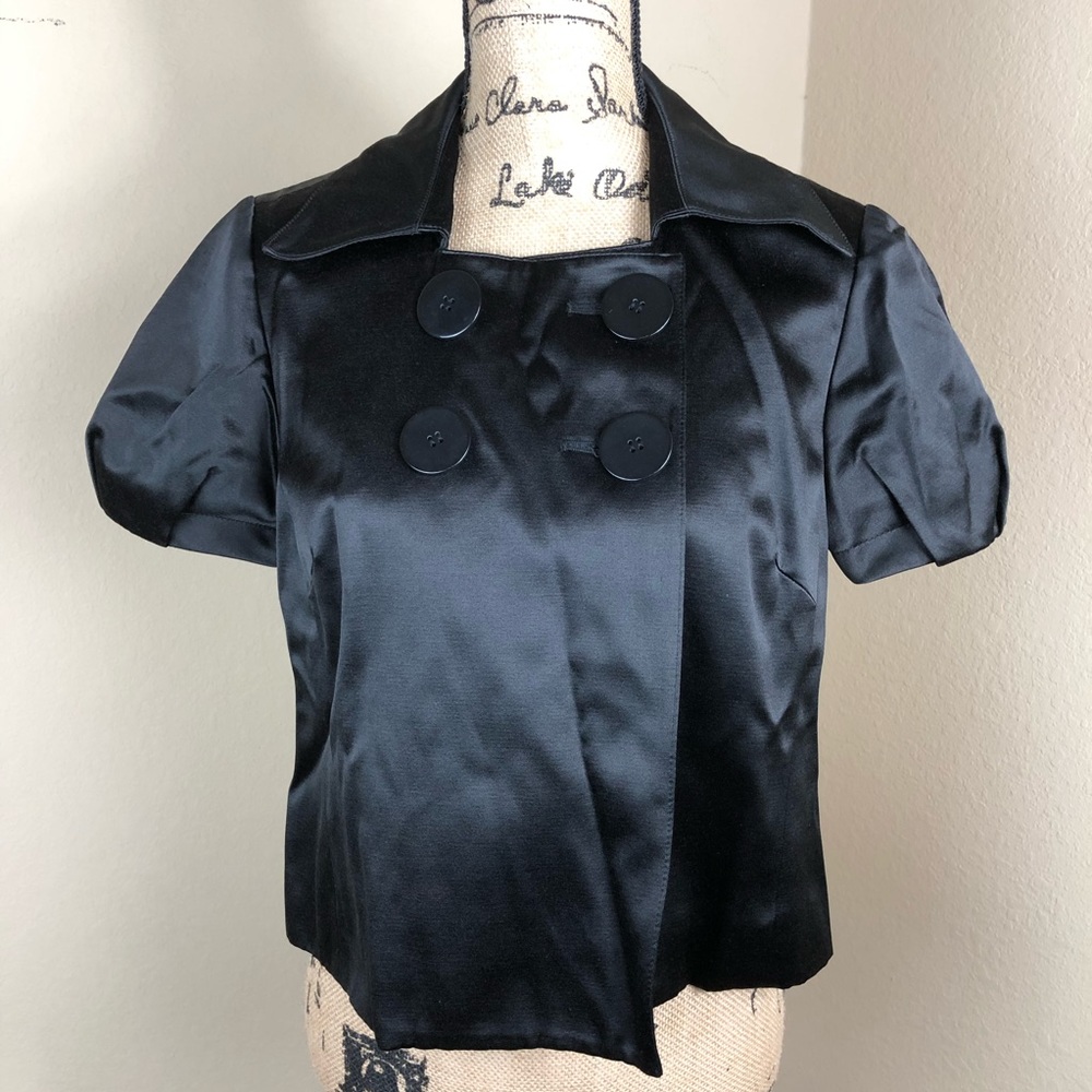 INC International Concepts Black Short Jacket M